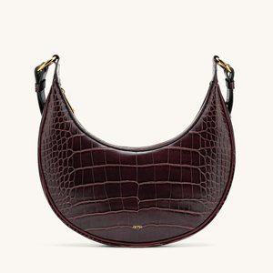 JW PEI Carly Saddle Bag in Brown Croc